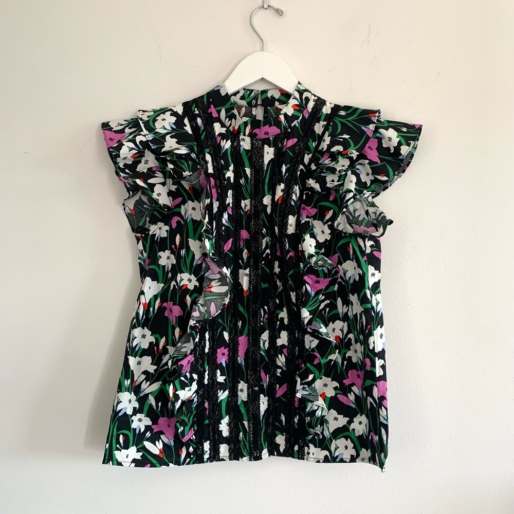 VERONICA BEARD Ruffle Sol Top - Picture 8 of 13